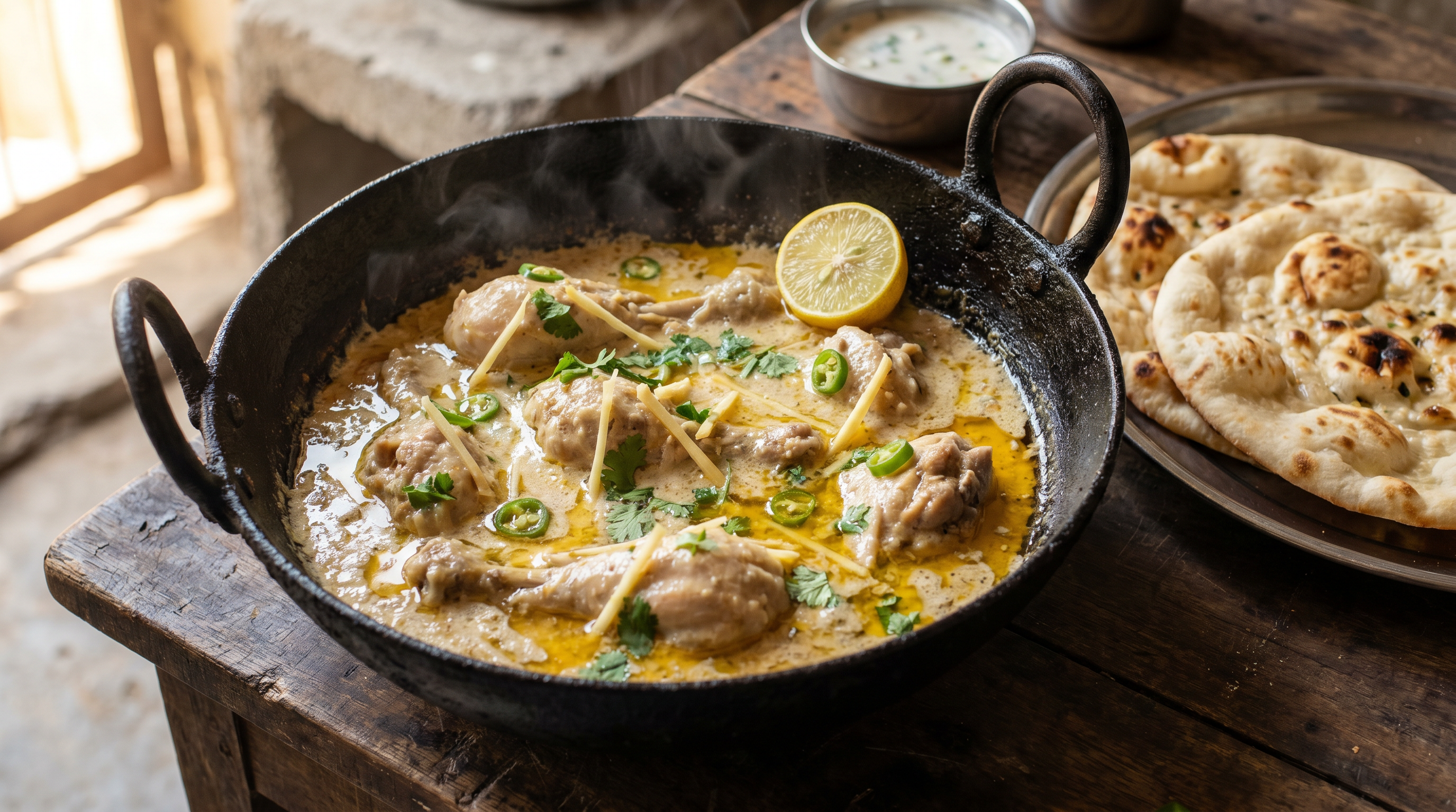 Afghani Chicken Karahi Recipe (Authentic White Karahi)