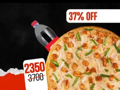 Extra Large Pizza & 1 Litre Soft Drink, Serves 4