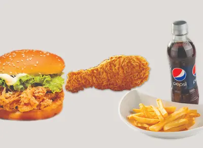 BEEF/CHICKEN BURGER CHICKEN BROAST (ONE LEG PIECE) COLESLAW