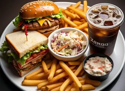 ZINGER BURGER HALF CLUB SANDWICH COLESLAW FRENCH FRIES
