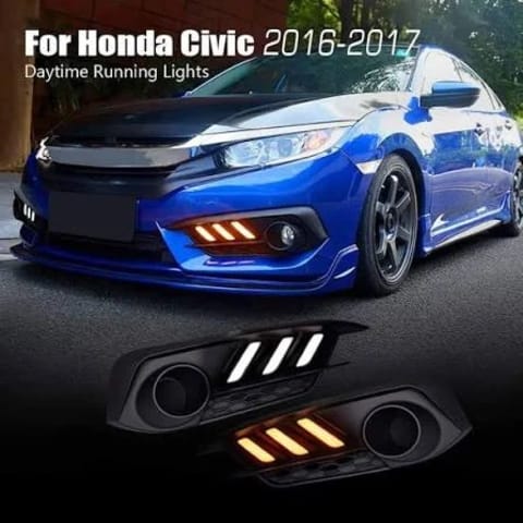 Honda Civic Front Bumper Mustang DRL 2018-2020