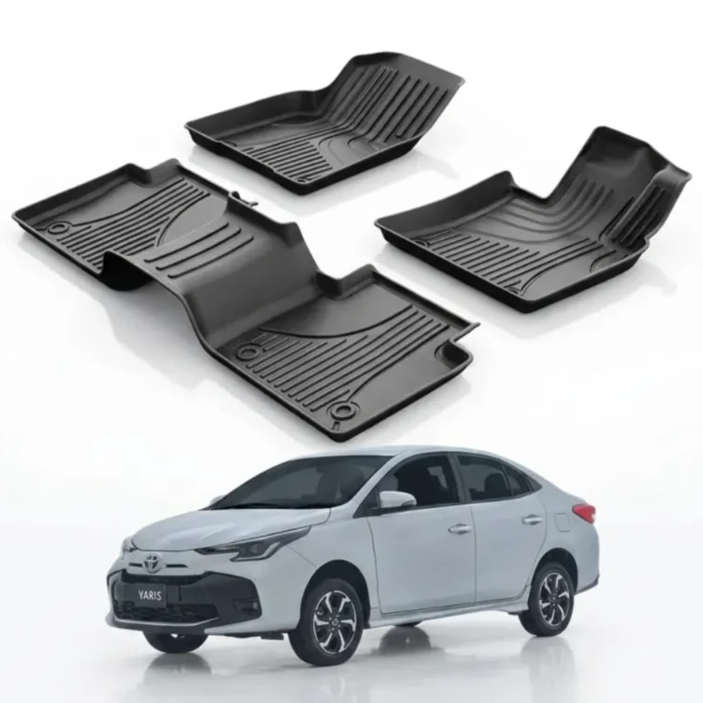 Toyota Yaris 2020-2026 TPE Floor Mats Premium