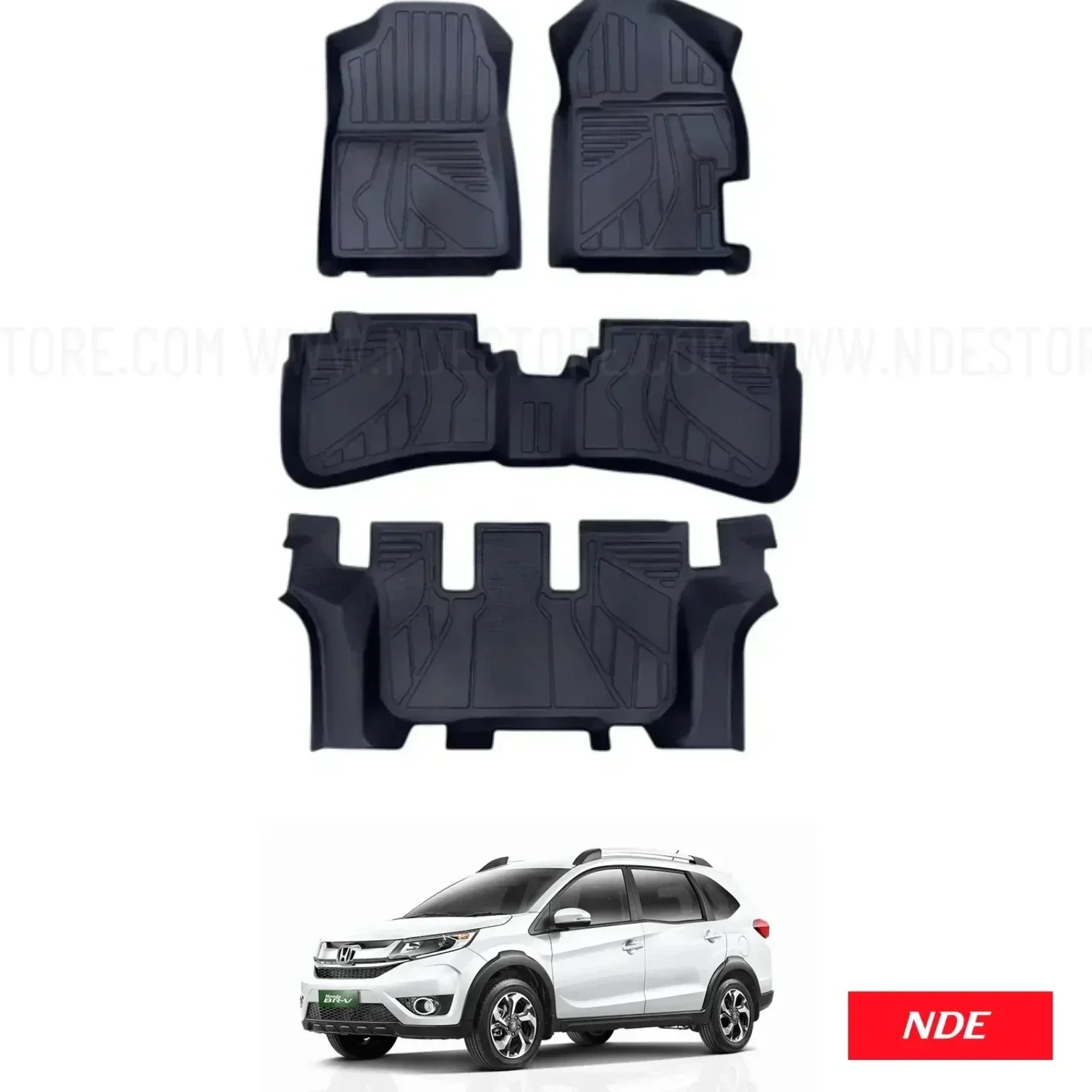 Honda BR-V 2017-2026 TPE Floor Mats Premium 1