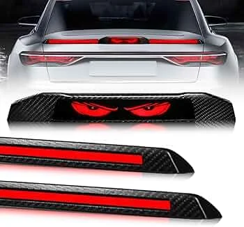 Universal Car Eyes Spoiler With Running Brake LED Lights (3Pcs) 2