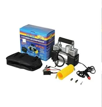 Air Compressor Dual Cylinder Full Kit With Box Auto Inflator Pump 2