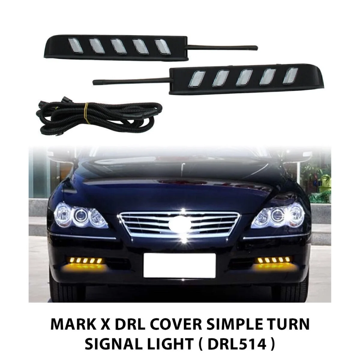 Toyota Mark X Front Bumper DRL Cover OEM Fitting DRL-515 1