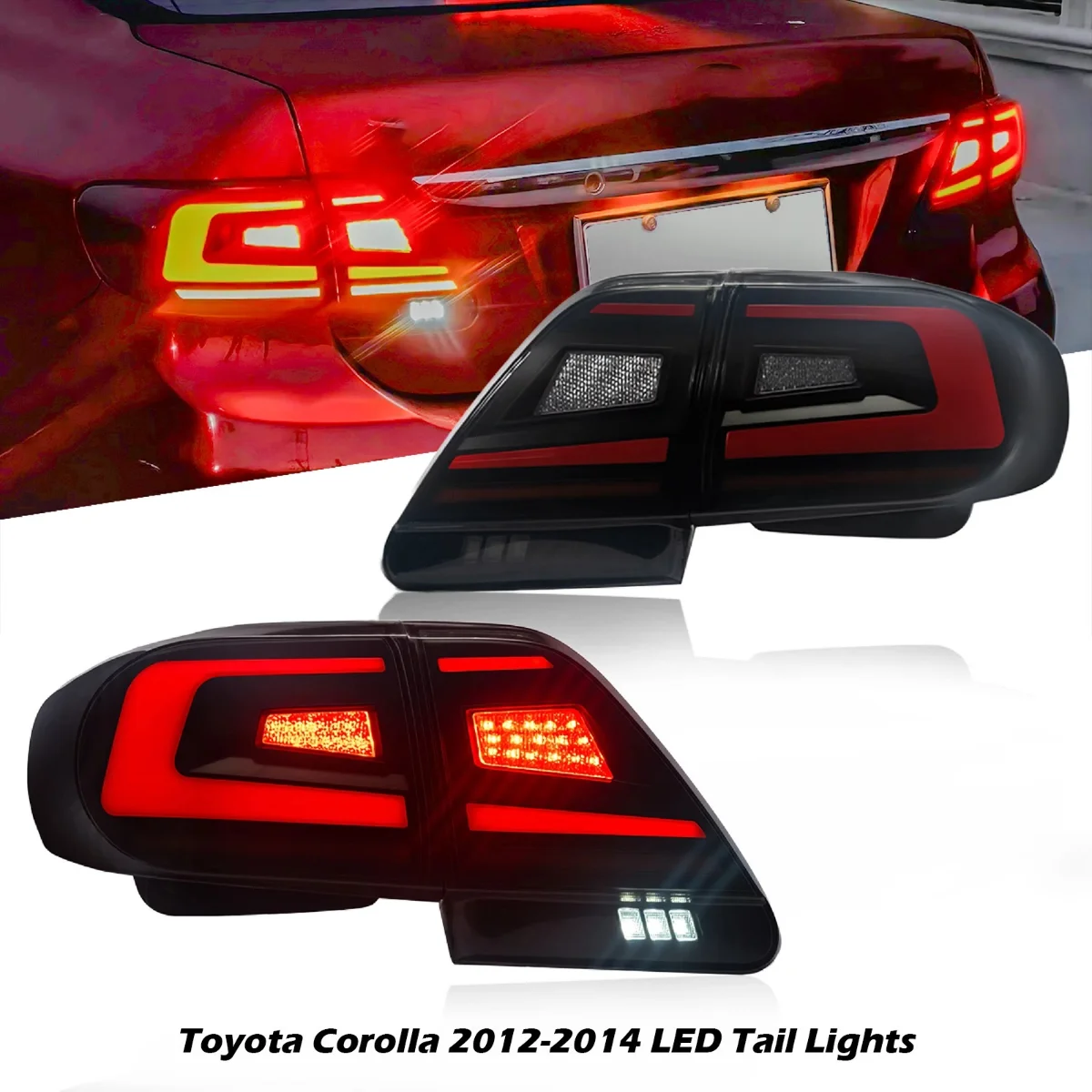 Toyota Corolla Lava Style Tail Lights 2012-2014 1