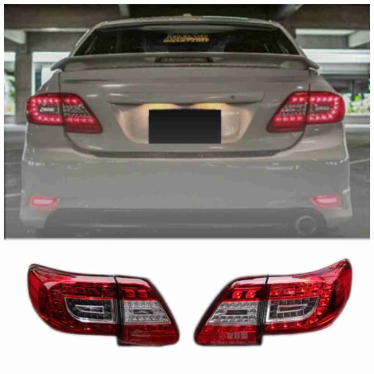 Toyota Corolla 2012-2014 Eagle Eyes Red Smoke LED Back Lamps 3