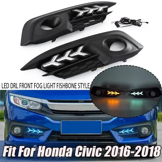 Honda Civic Front Bumper Turn Signal DRL 2016-2020 3