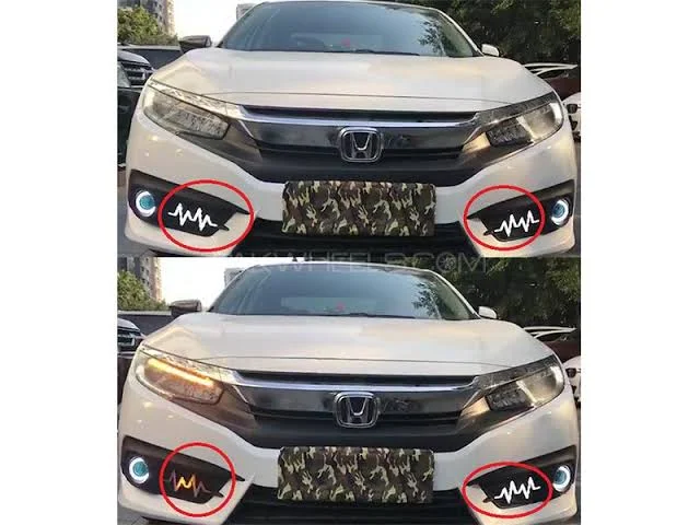 Honda Civic Front Bumper Heart Beat Line DRL 2018-2020 2