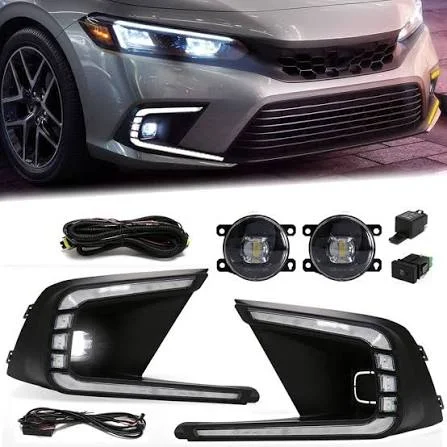 Honda Civic Front Bumper Elegant DRL 2022-2024 1