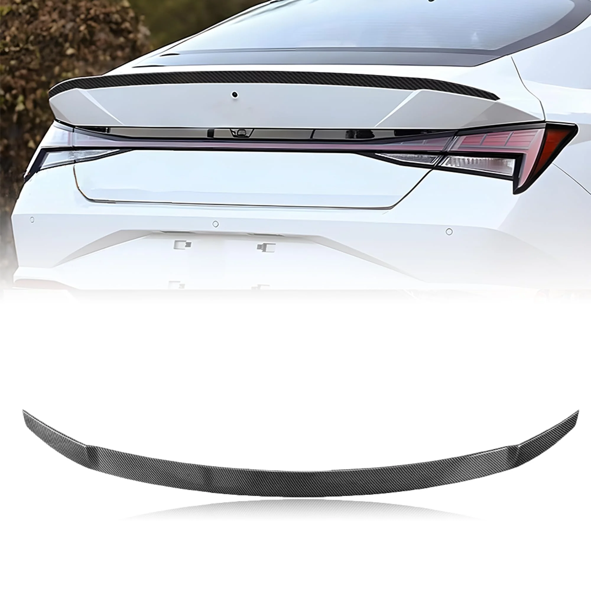 Hyundai Elantra Hybrid Rear Trunk Slim Style Spoiler 2026 Unpainted ABS 1