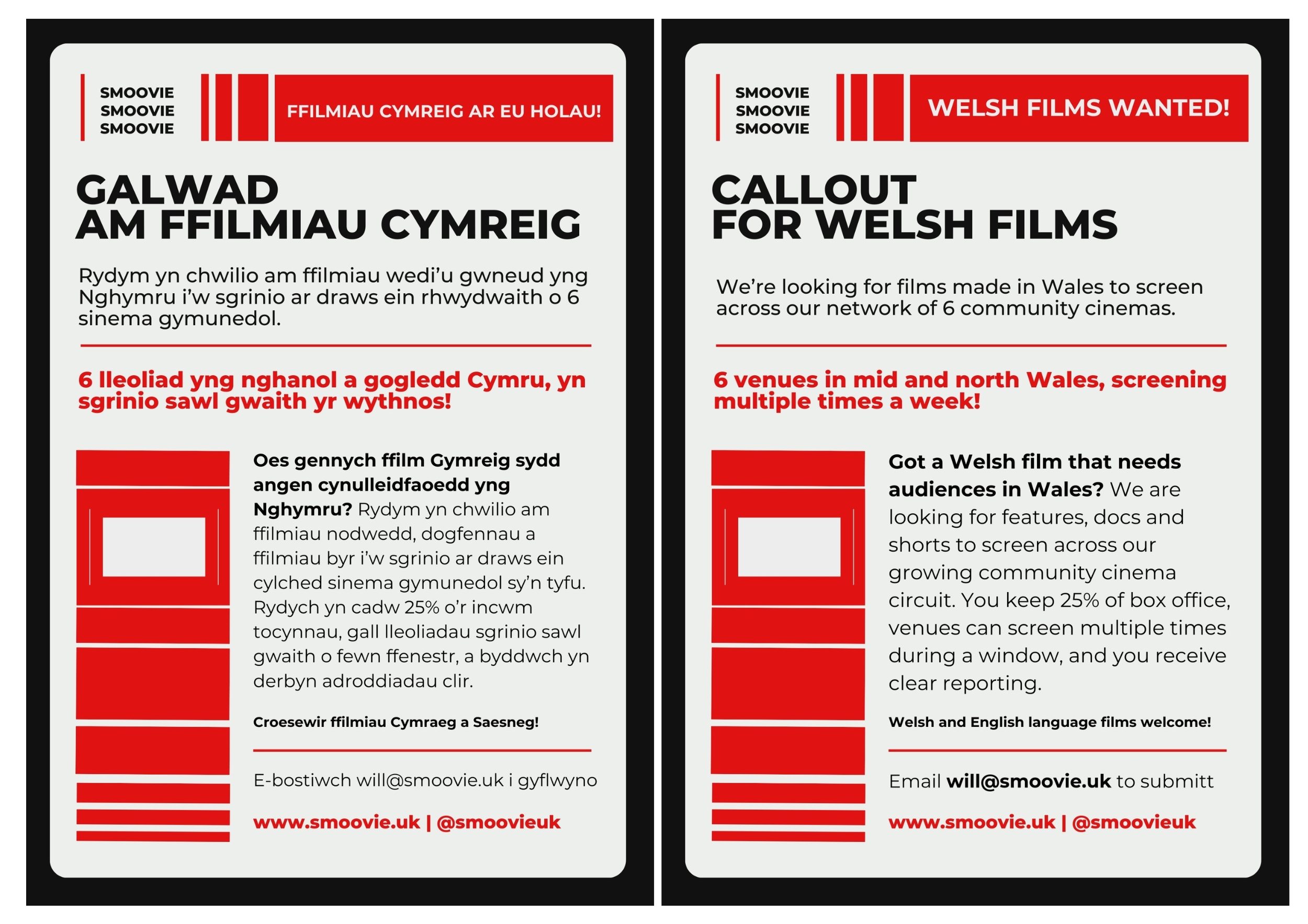 Welsh film callout: community screenings via Smoovie