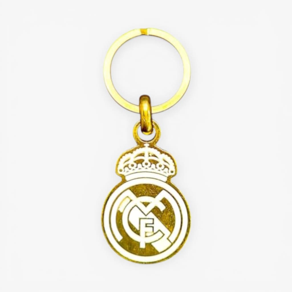 LLAVERO REAL MADRID DORADO/BLANCO