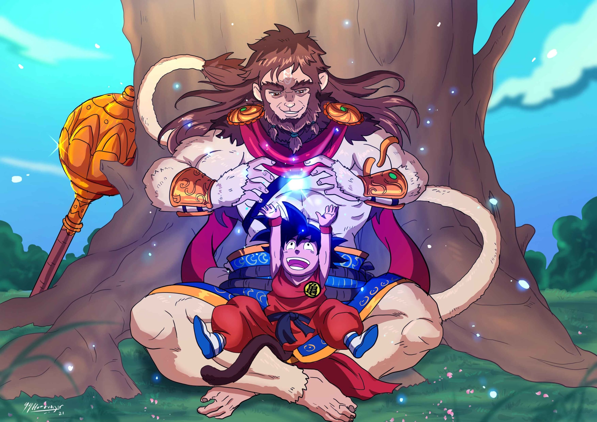 Legacy of Strength: Hanuman x Goku