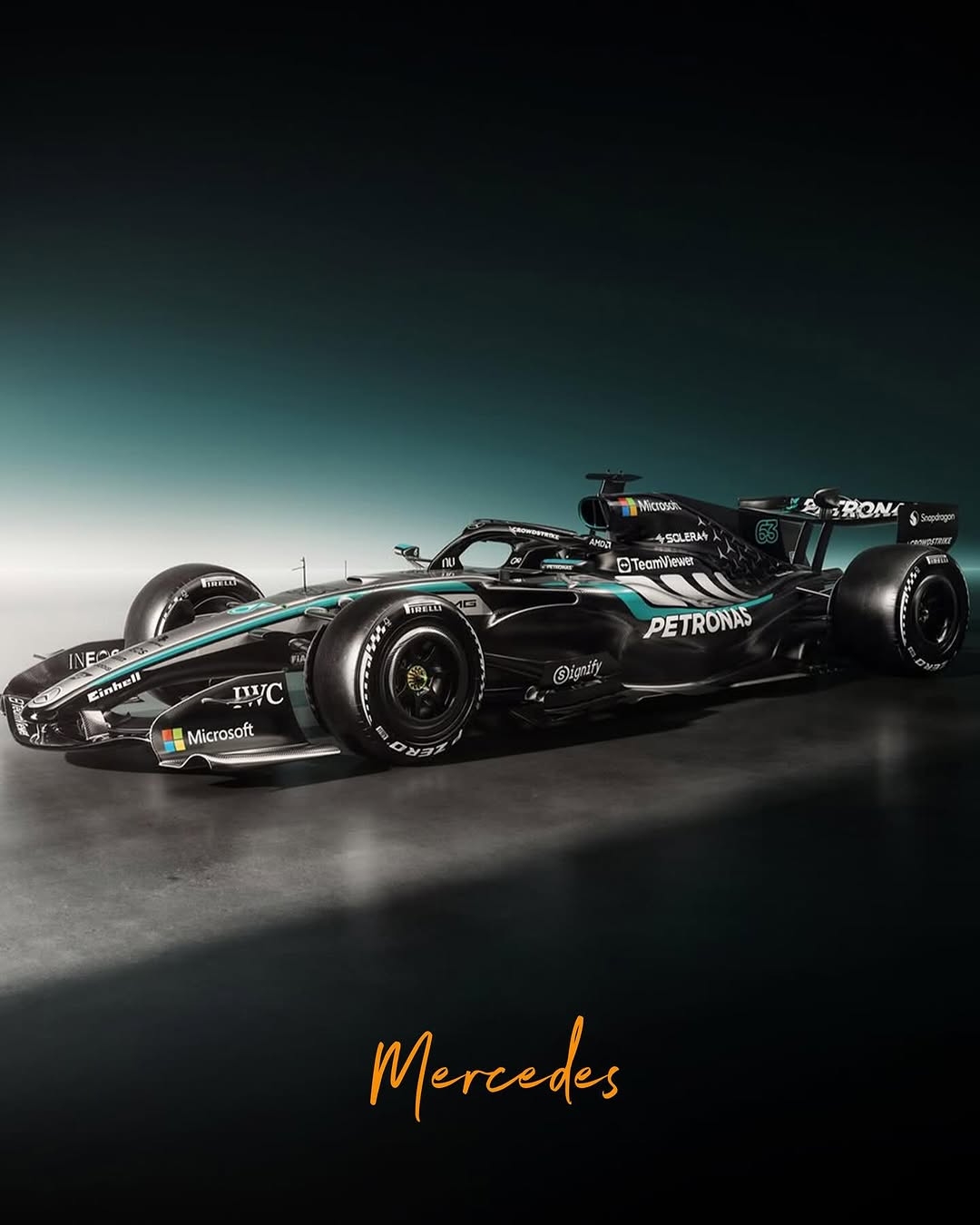 Mercedes-AMG W15 George Russell F1 Racing Poster