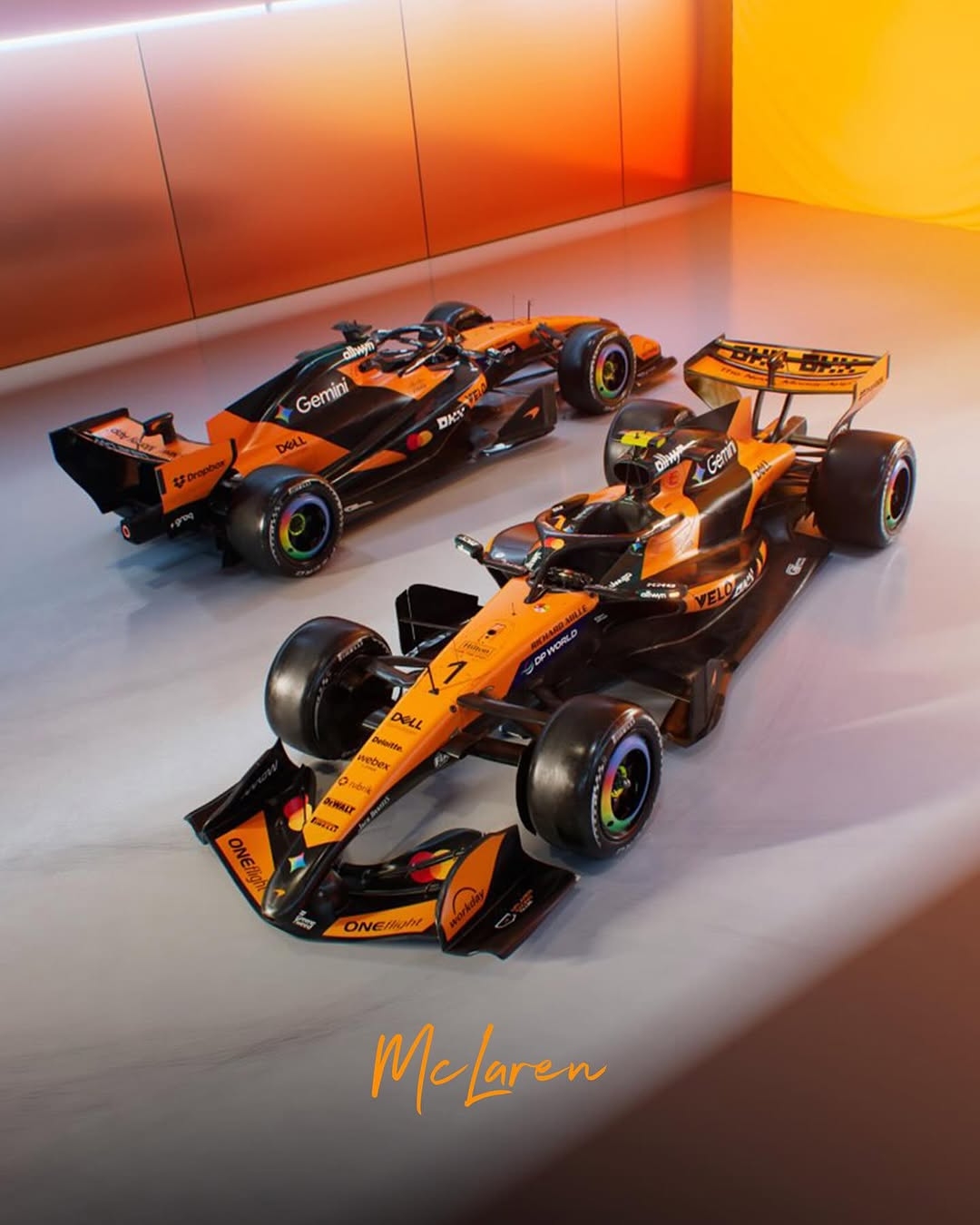 McLaren MCL38 Norris Piastri 2024 F1 Duo Poster