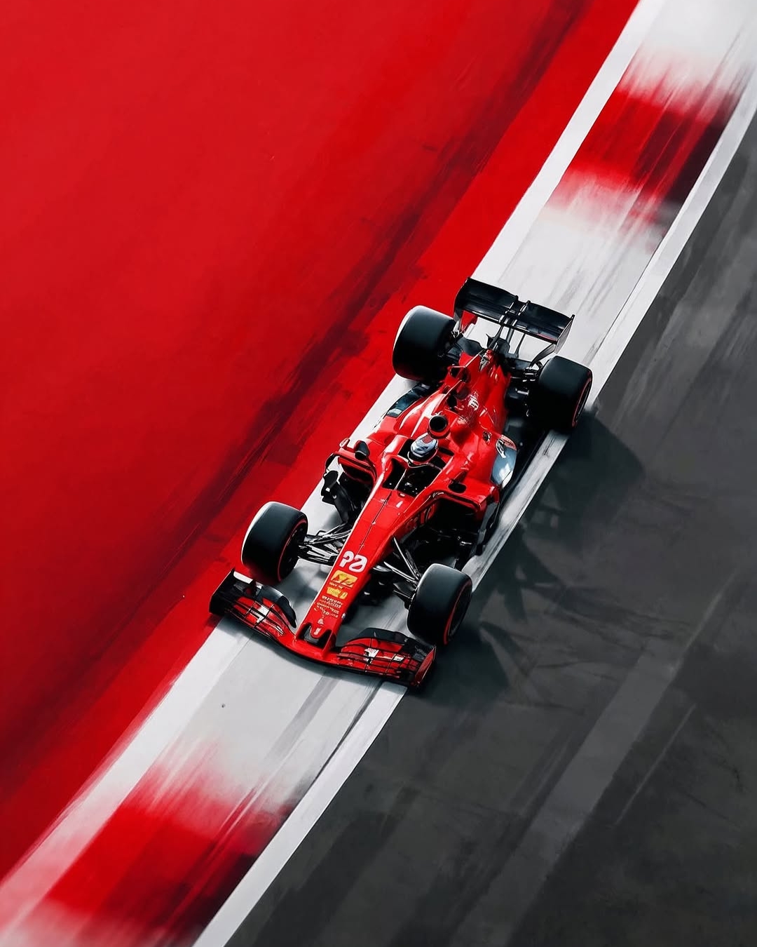 Ferrari SF Formula 1 Red Black Racing Poster
