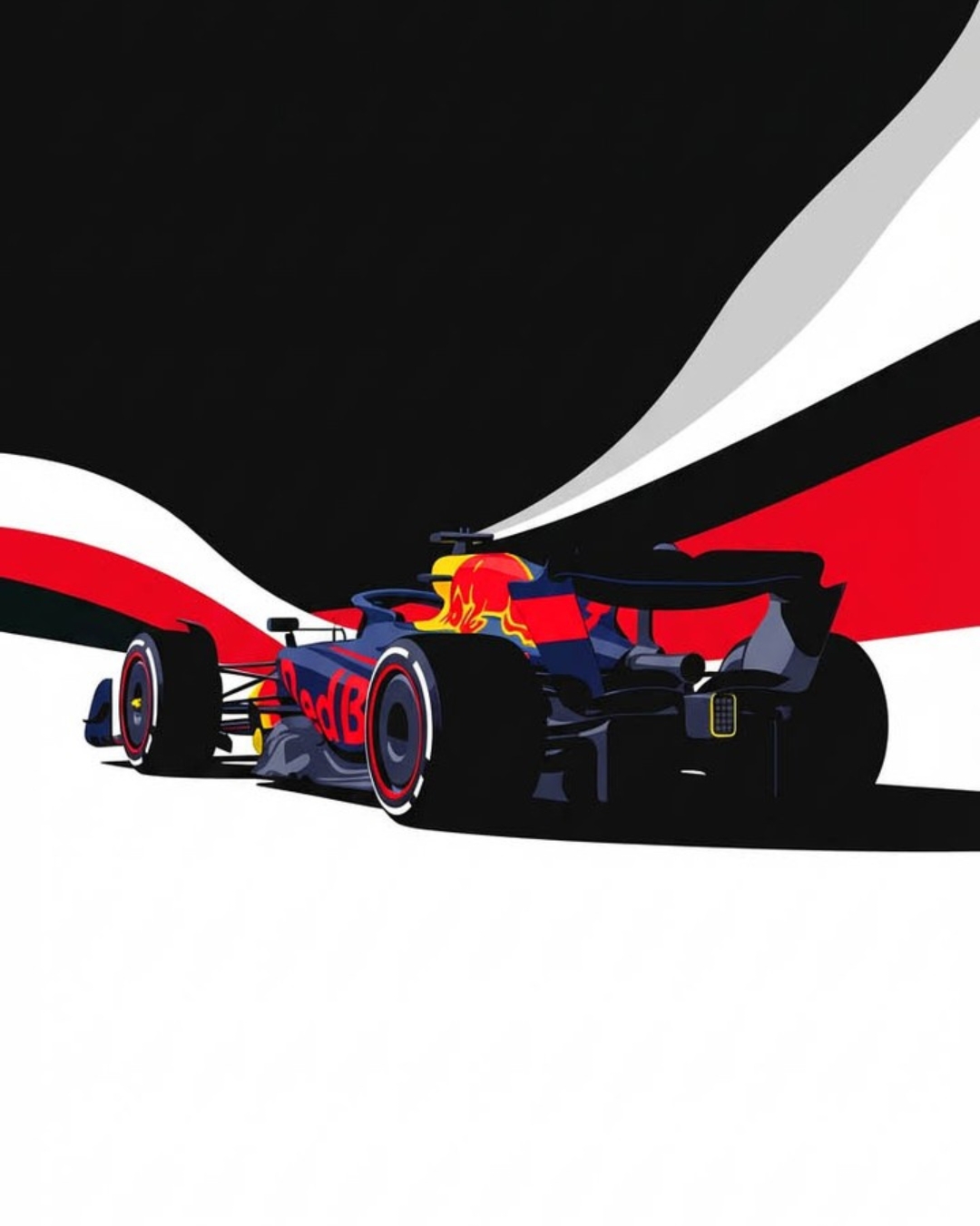 Red Bull Racing RB19 Minimalist F1 Art Poster