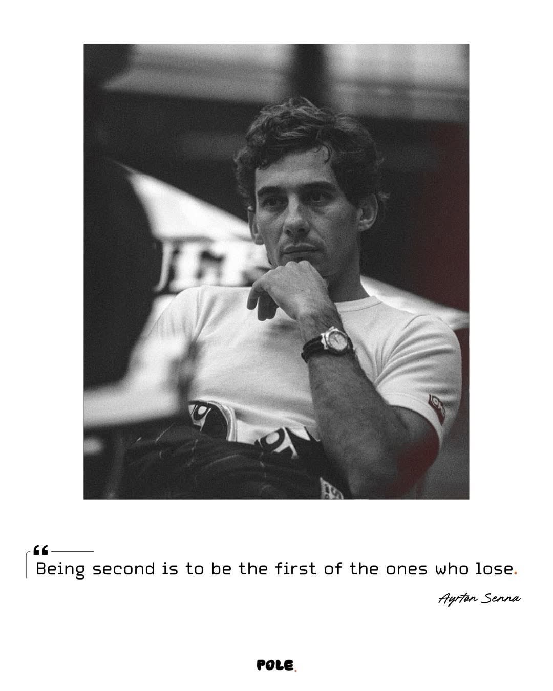 Ayrton Senna Classic Quote F1 Legend Tribute Poster