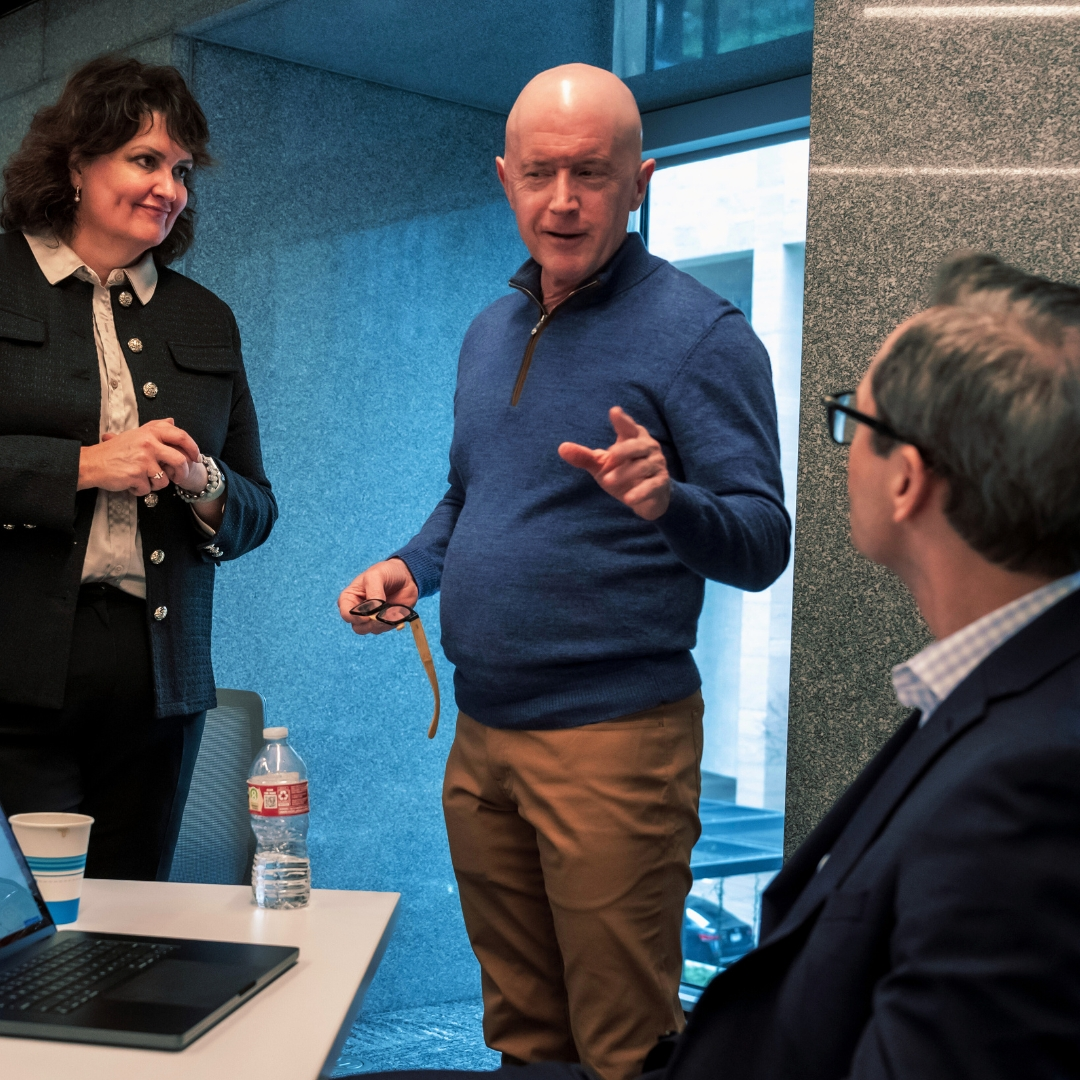 A T Bank financing specialist explains the benefits of SBA loans to a small business owner.