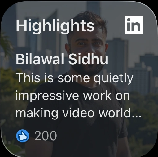 Preview of Linkedin - Highlights Small widget