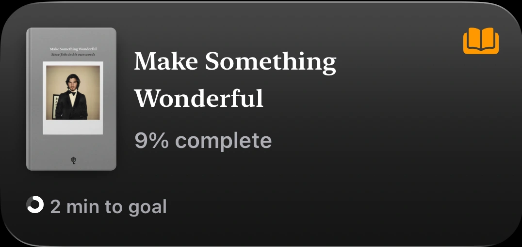 Preview of Apple Books - Continue widget