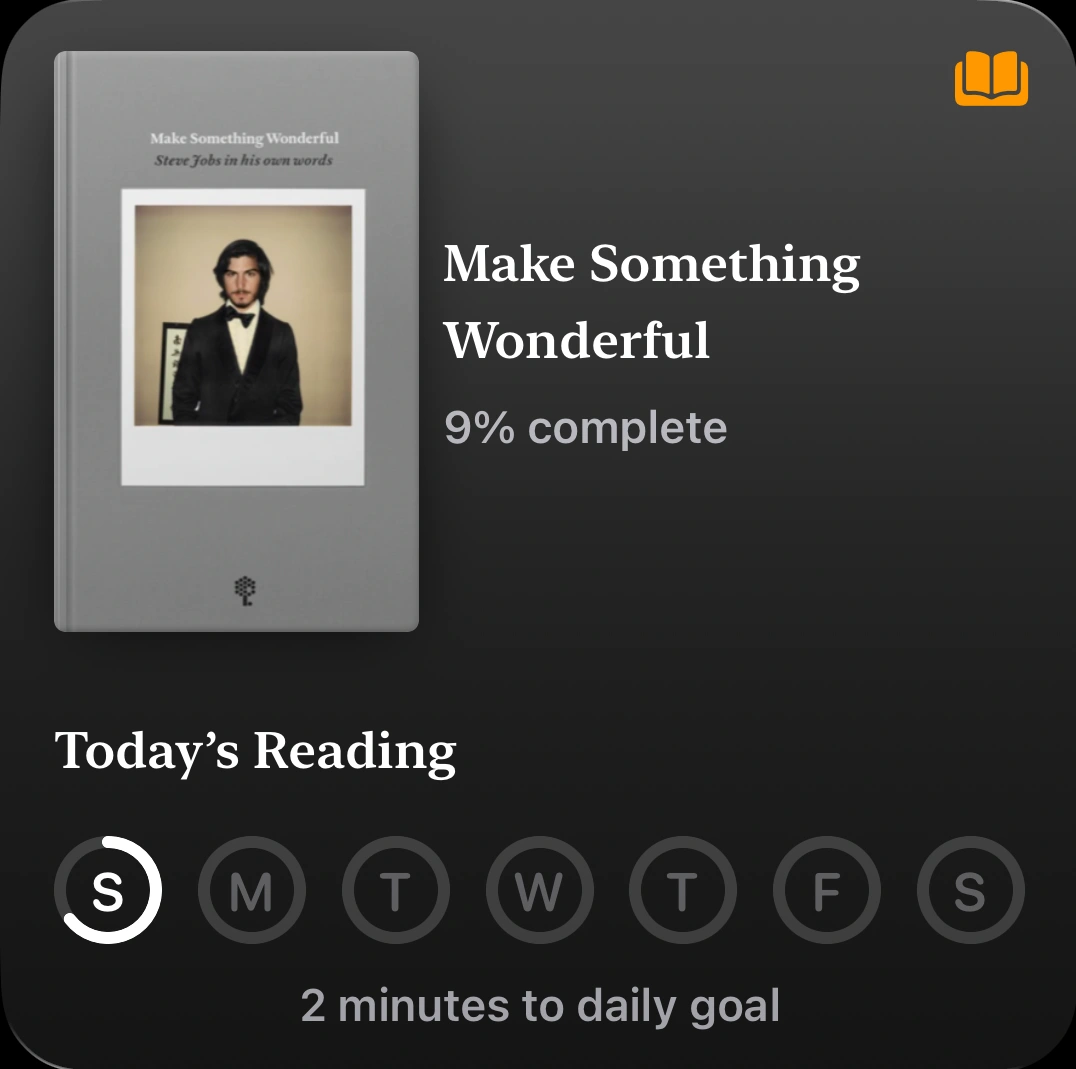 Preview of Apple Books - Continue widget