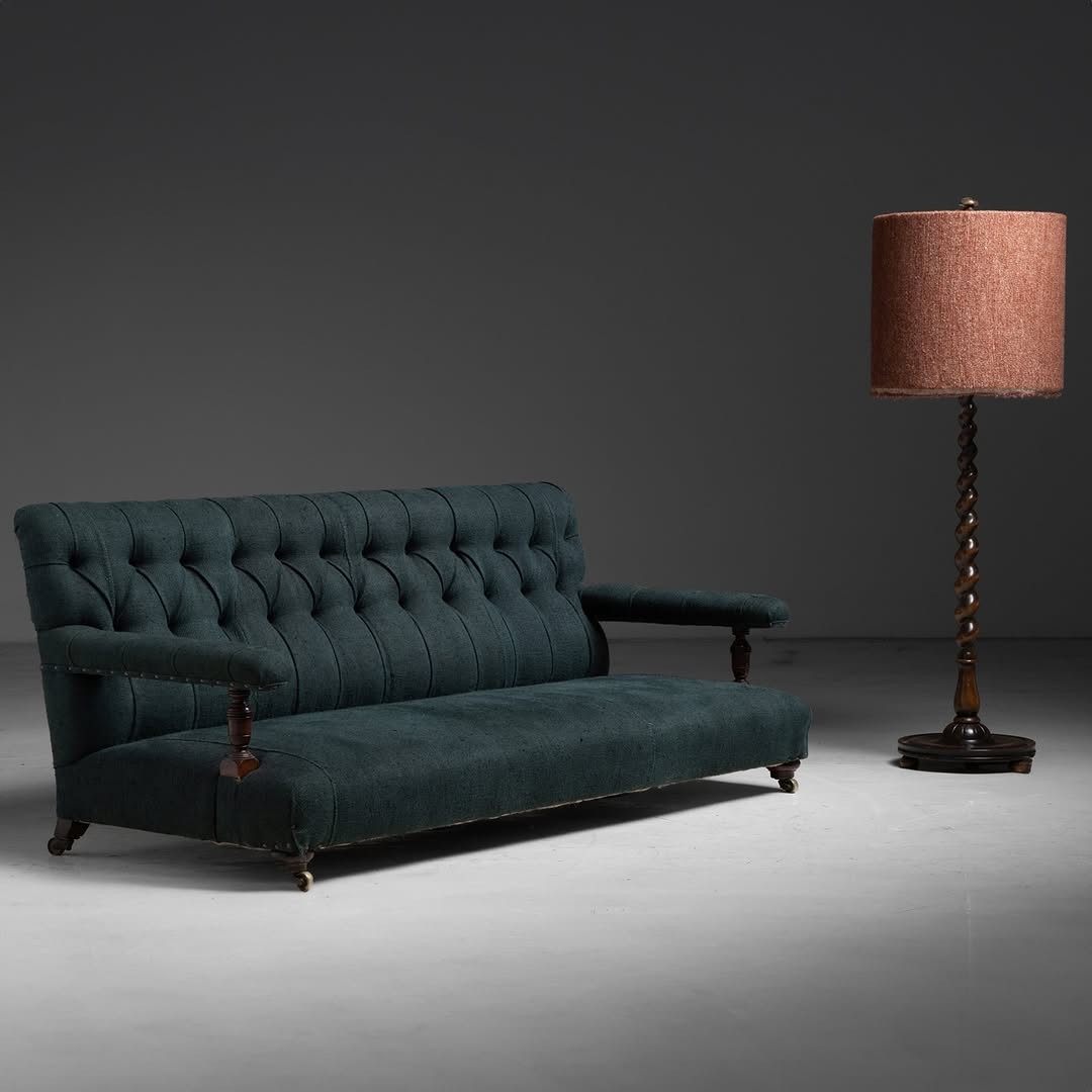 Modern grey living room furniture set with sofa and coffee table