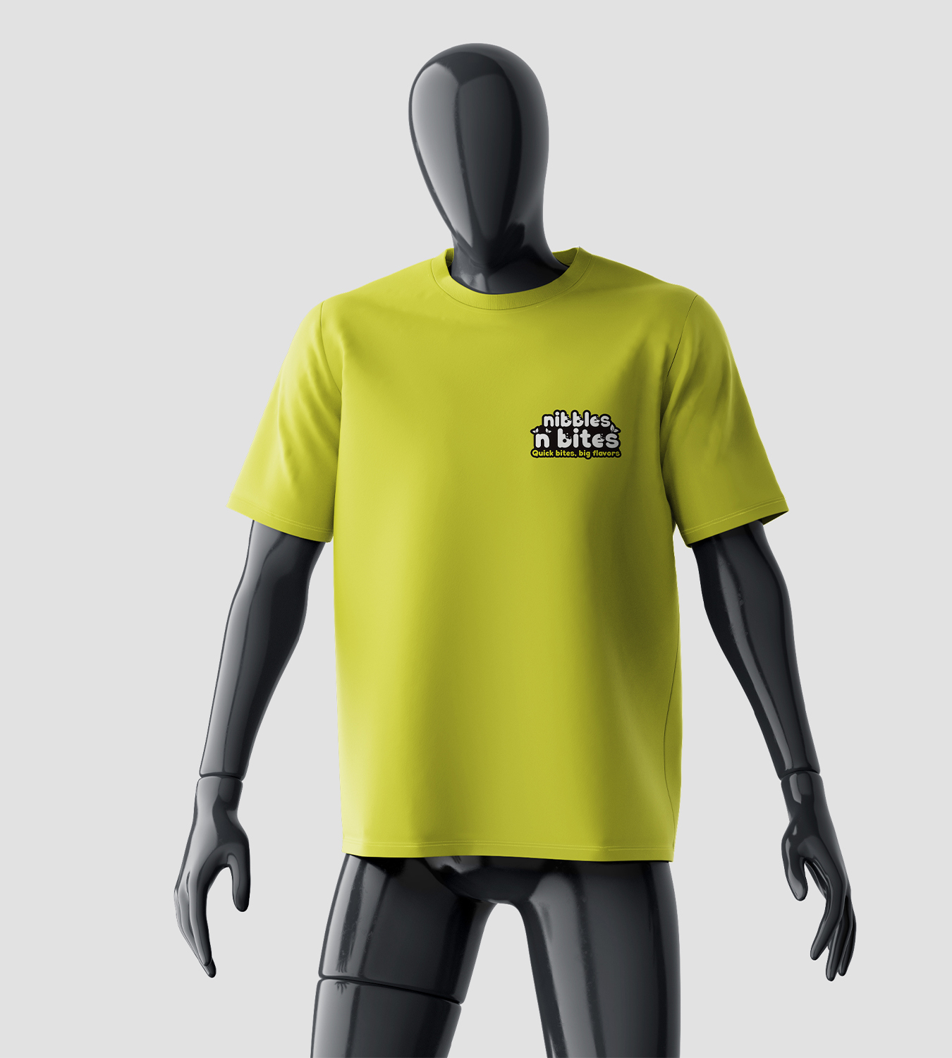 Nibbles N Bites — branded t-shirt dark colourway