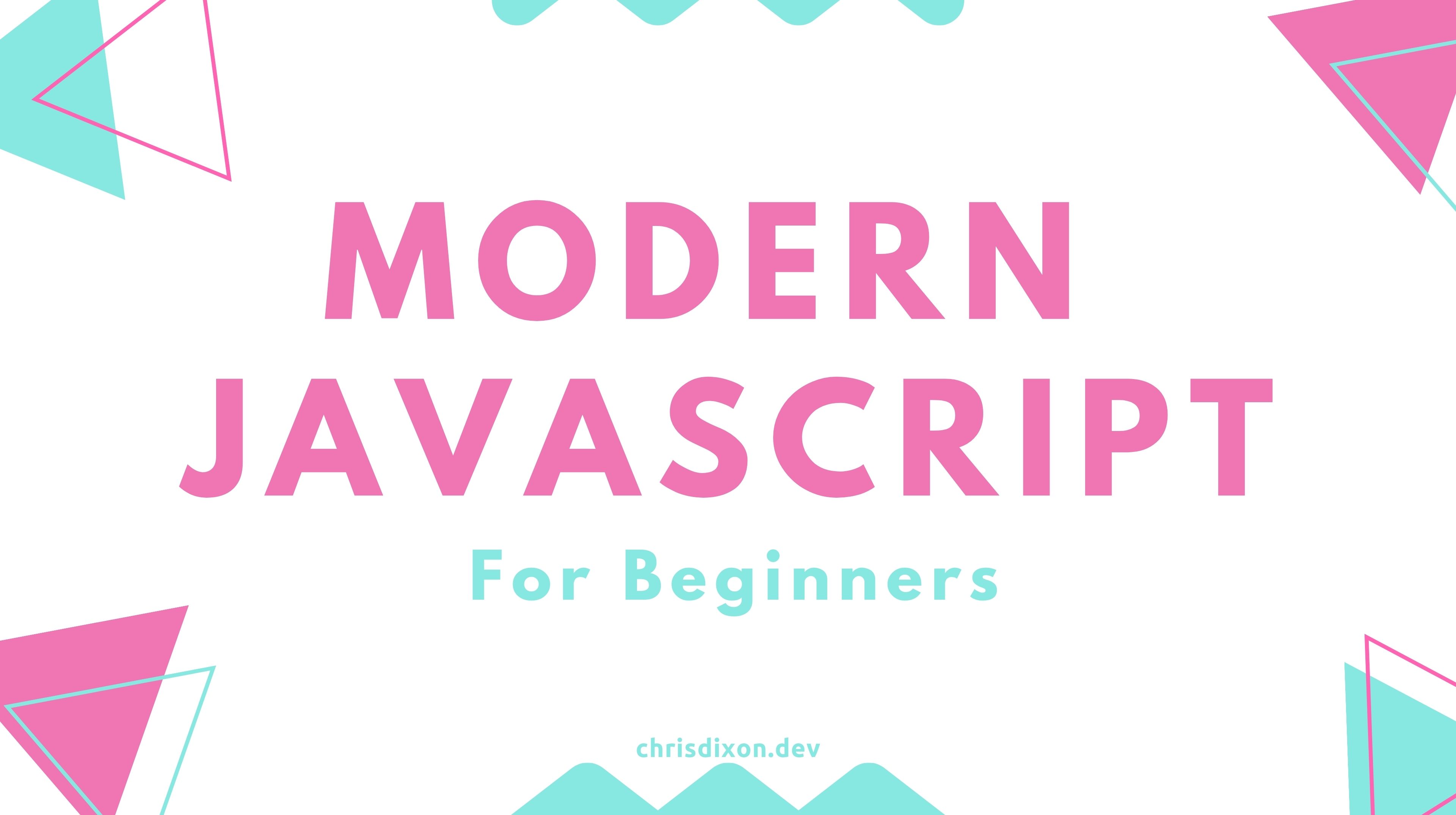 Modern JavaScript For Beginners course image