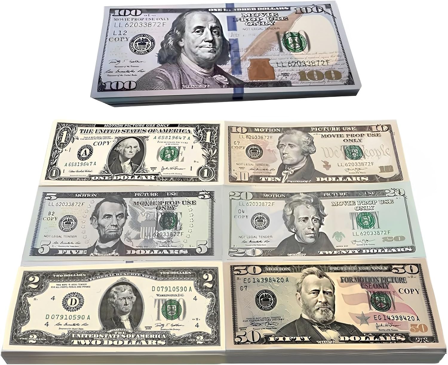 Pcs Prop Moneyfaux Billets