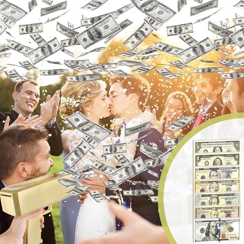 Vue 4 de Pcs Prop Moneyfaux Billets