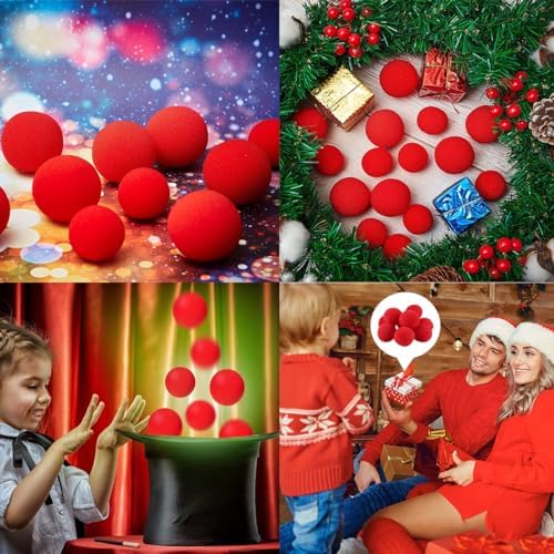 Vue 6 de Boules Deponge Rouges Fajoek