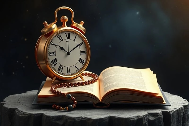 Libro de oración con calendario litúrgico