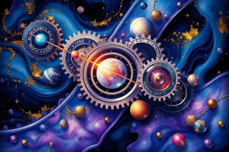 Cosmic clockwork with planets and fixed stars
