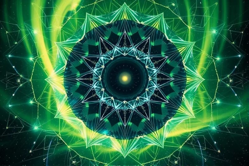 Abstract art of inner peace amidst chaos
