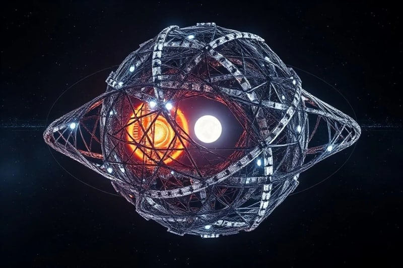Abstract representation of Dyson Sphere fragment