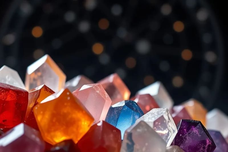 Cristales energéticos y símbolos astrológicos