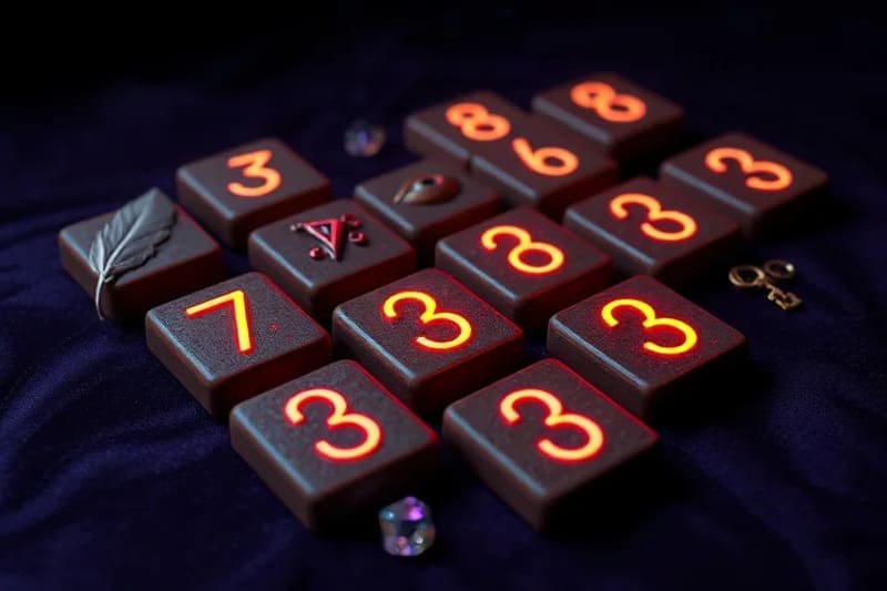 Ancient numerical tablets with dream symbols