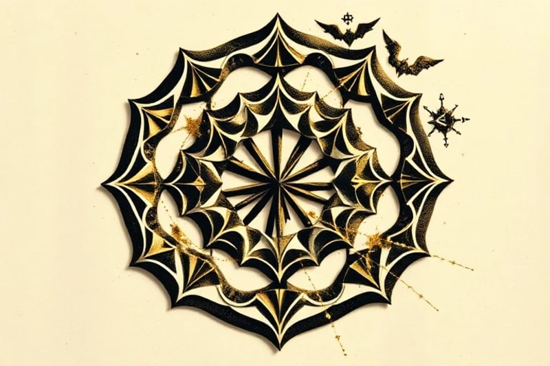 Abstract geometric shapes forming an evolving spiral