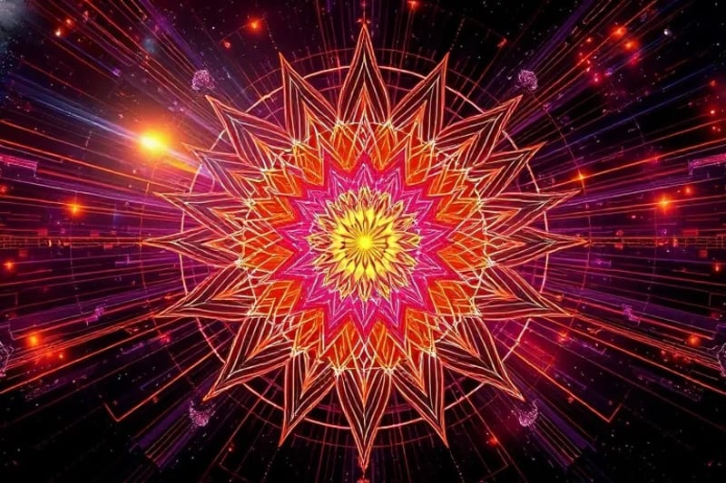 Abstract digital art of bio-resonance frequencies and energetic fields