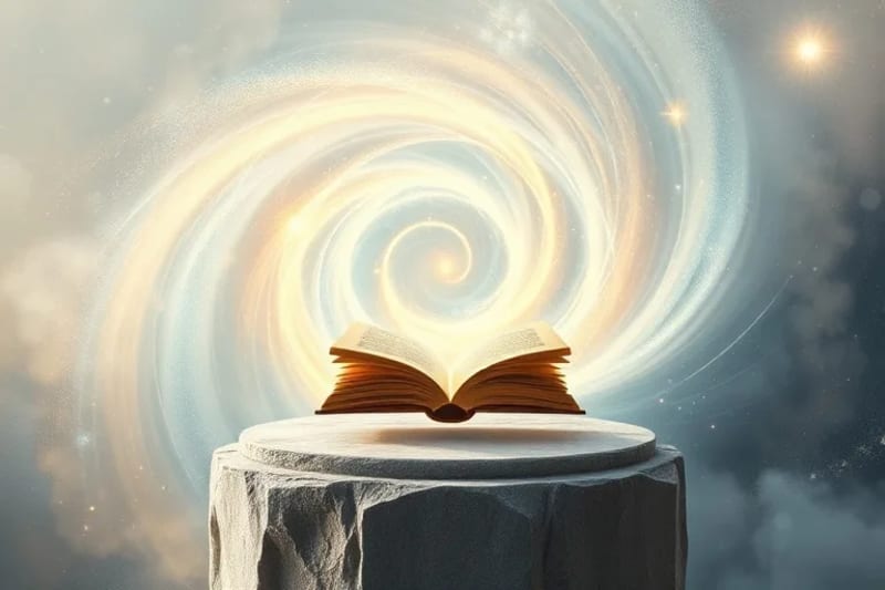 Luz abstracta y energía, simbolizando el sustento espiritual interno