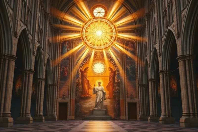 Mosaico celestial en arquitectura sacra