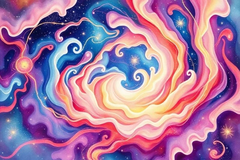 Abstract representation of ethical digital spirituality
