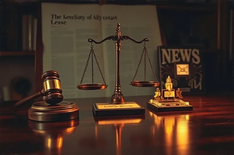 Balanza digital equilibrando justicia y tecnología en el trabajo