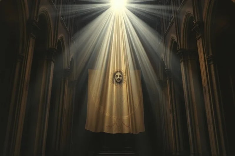 Pintura al óleo del Rostro Santo de Manoppello