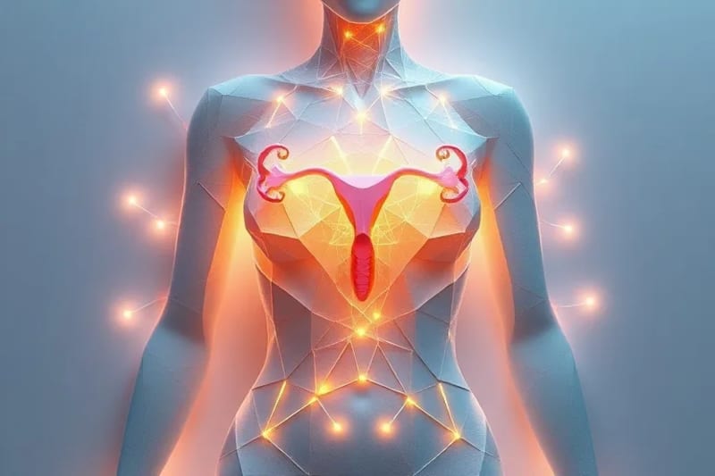 Redes neuronales y hormonales abstractas en 3D