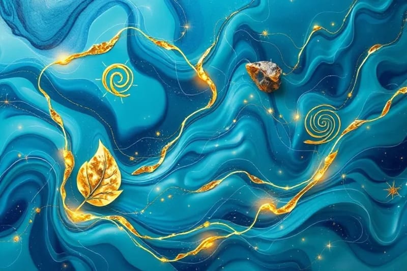 Abstract 3D render of energy flow in a home