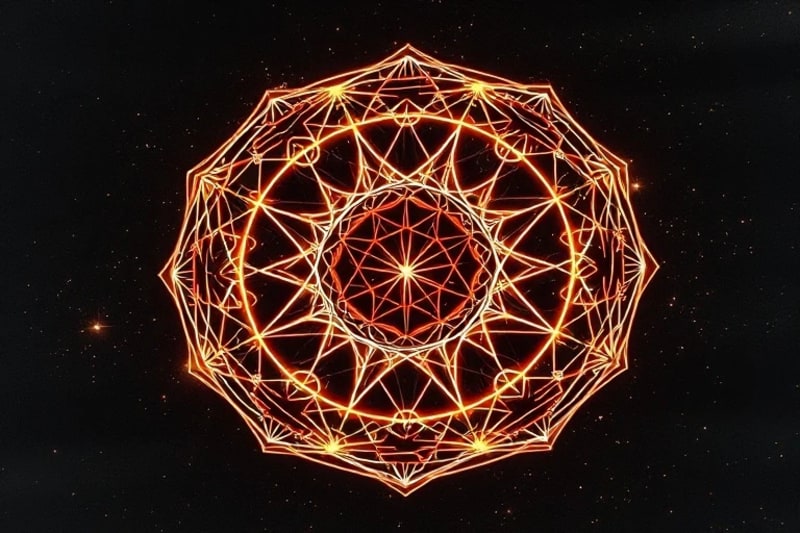 3D render of a complex fractal energy grid